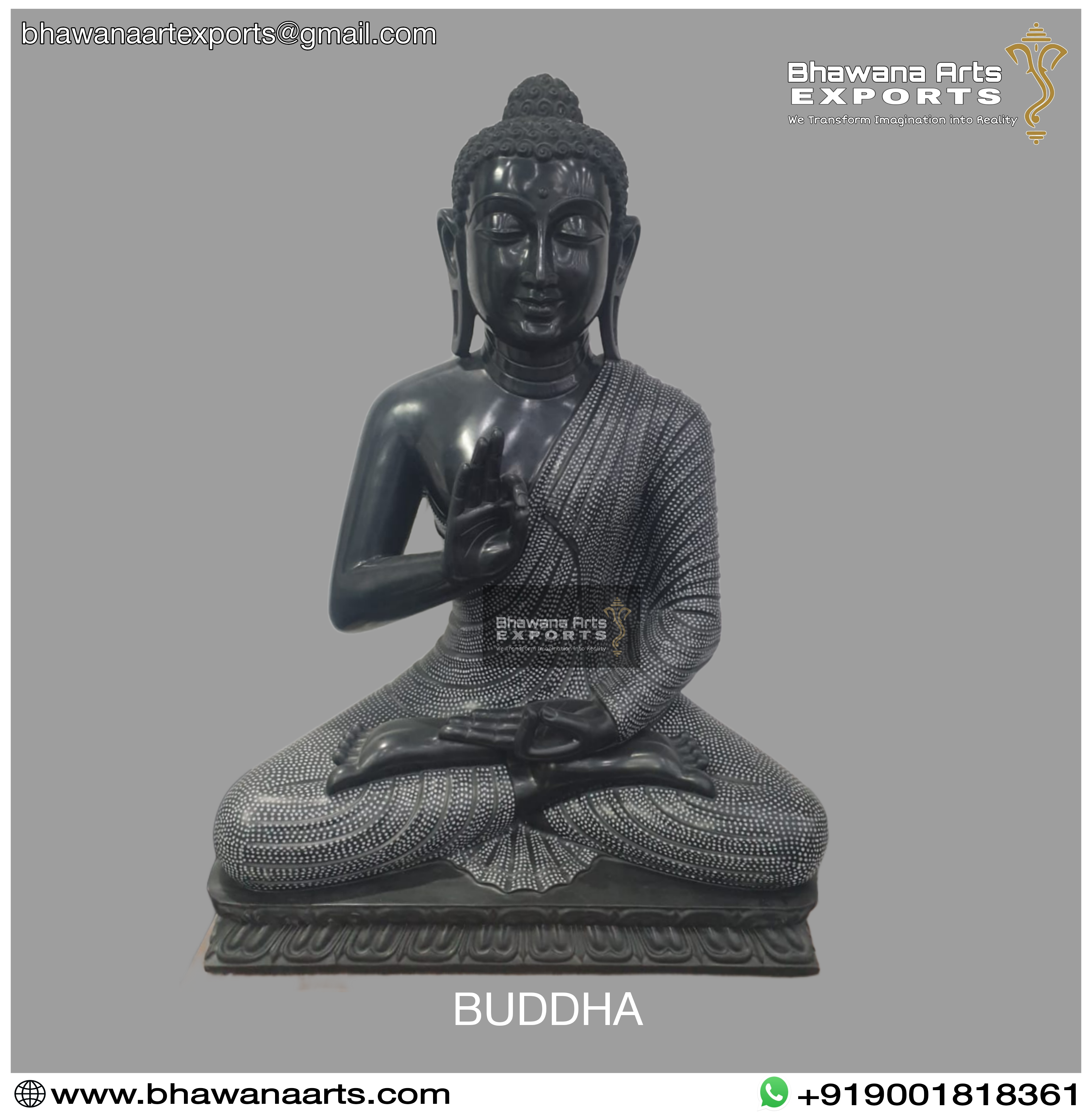 Buy Buddha Statue Black
