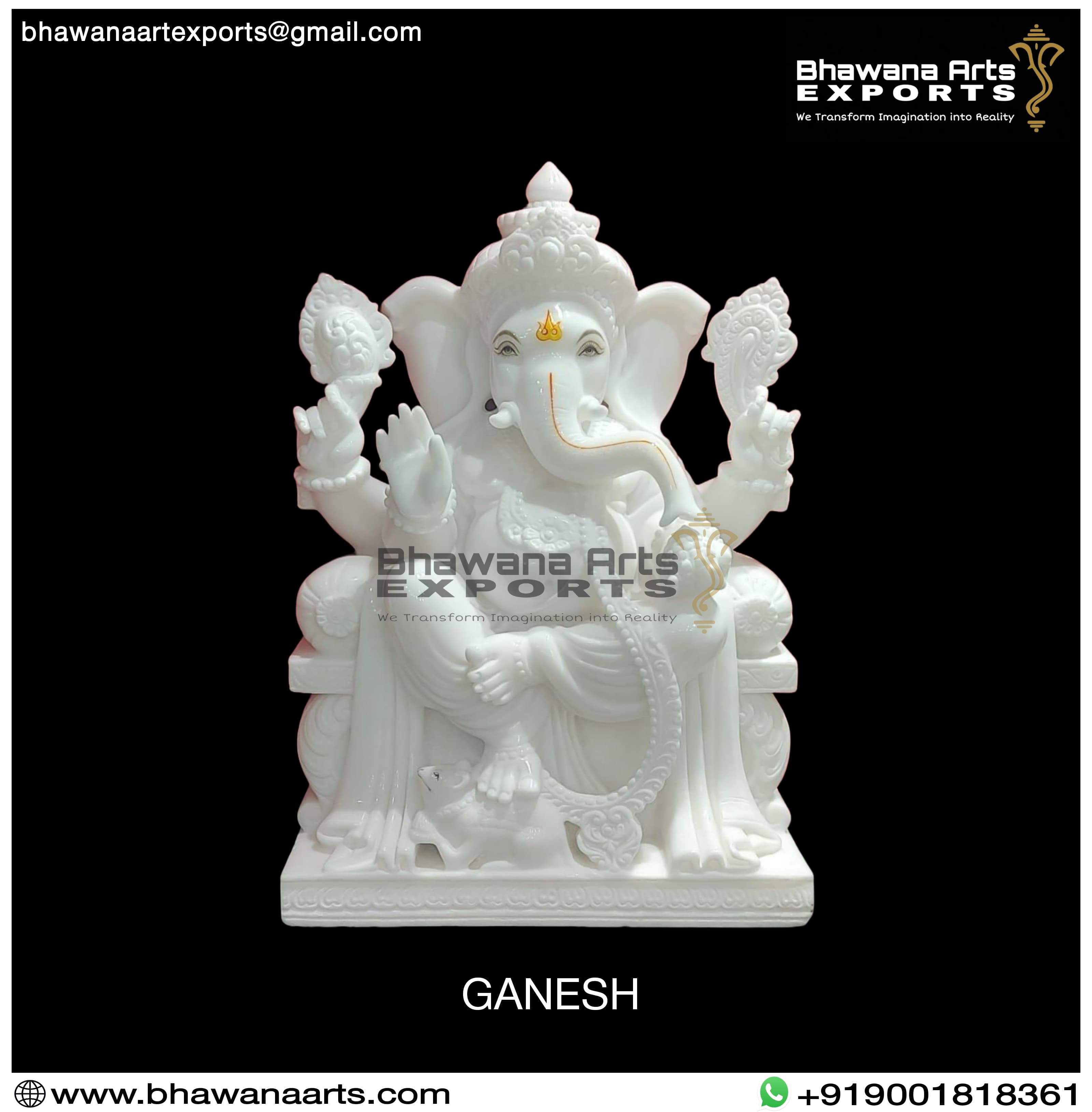 Buy Lord Shree Ganesh Marble Idol