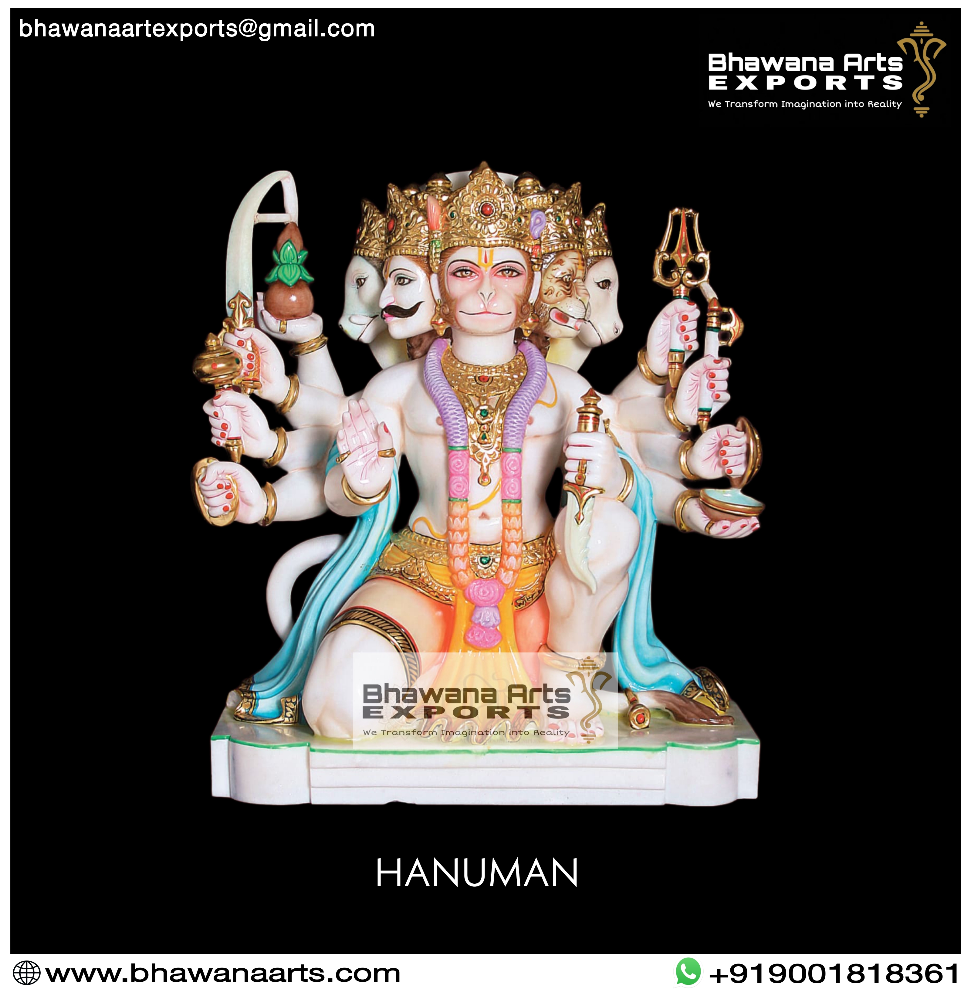 Buy Panchmukhi Hanuman Statue for Temple