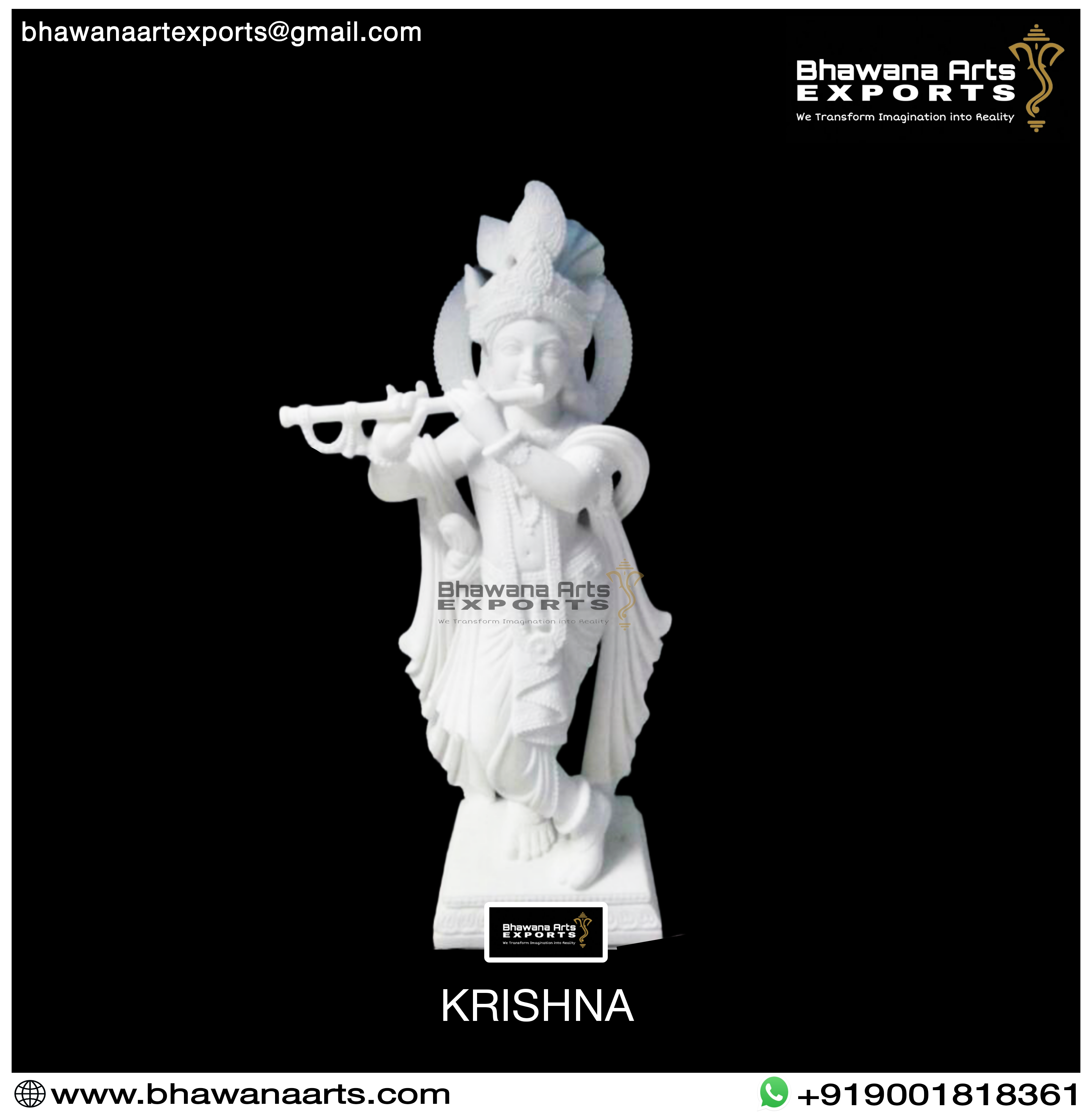 Buy White Marble Krishna Moorti