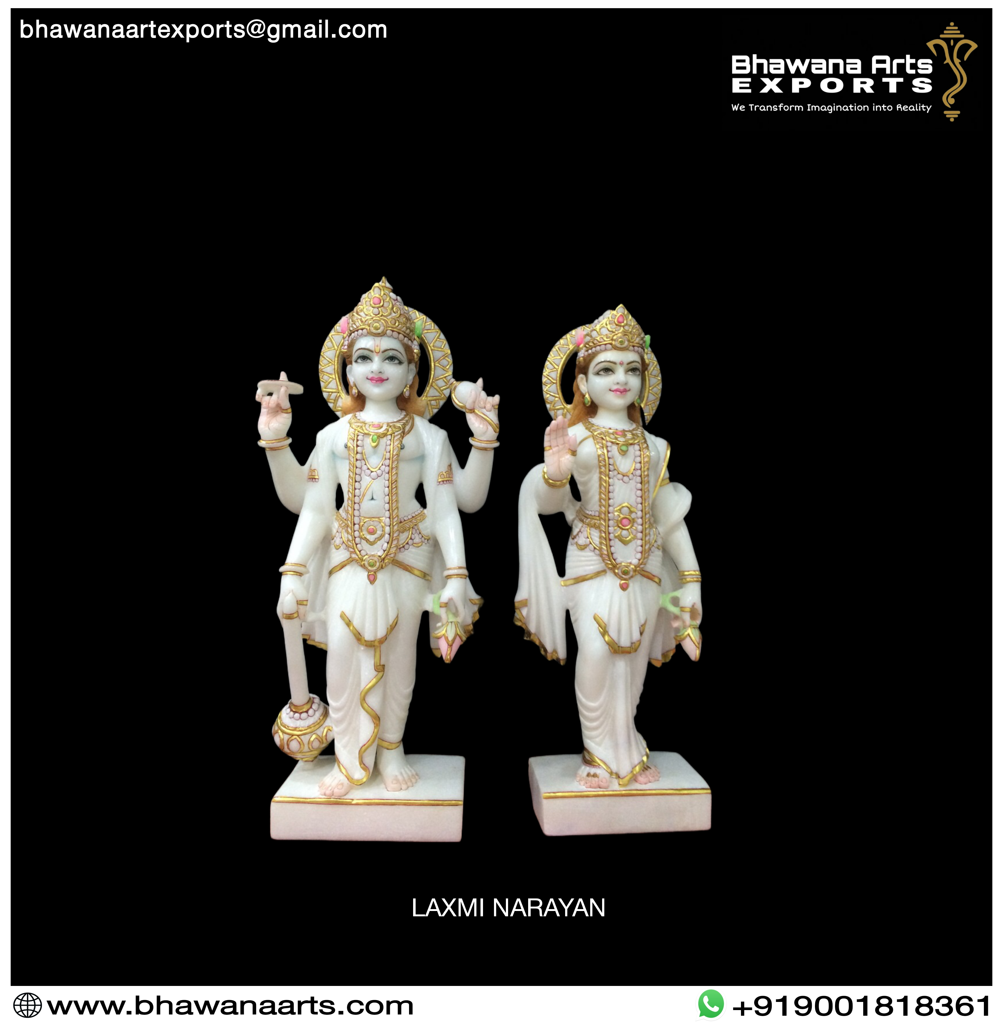Buy Lakshmi Narayan Marble Statue