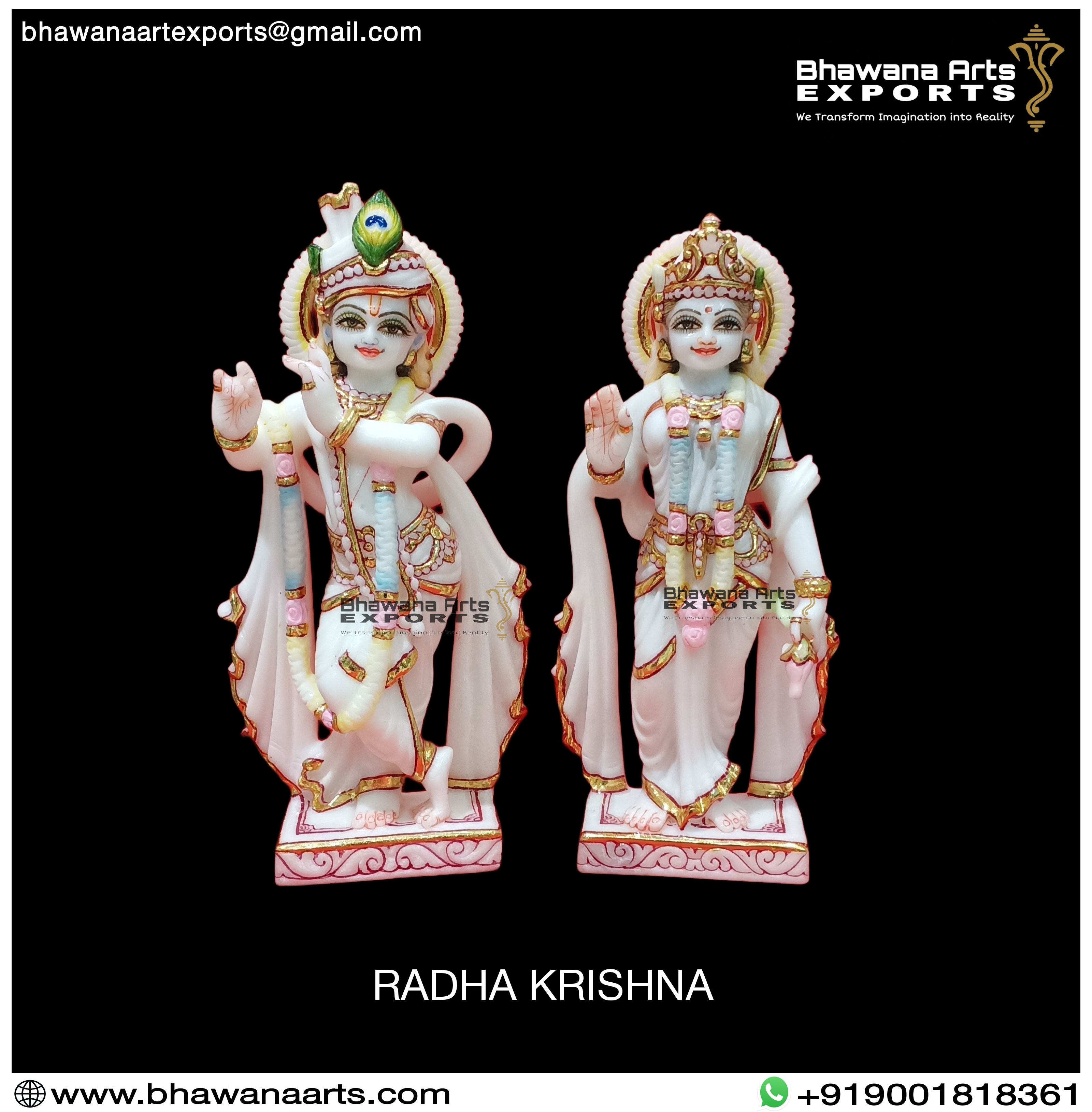Marble Radha Krishna Statue for Home